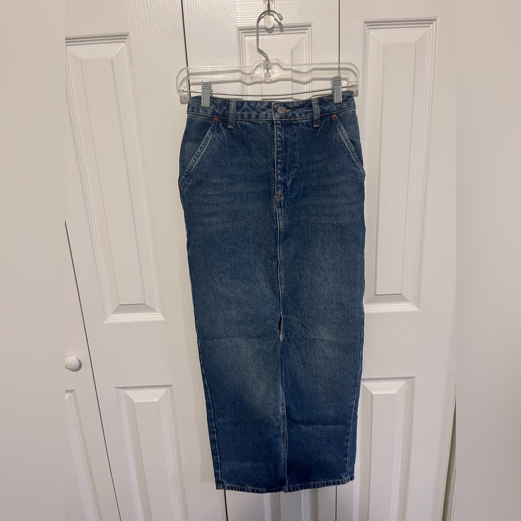 Na-Kd Maxi Pencil Jean Skirt New With Tags Eu 32 (Us 0)